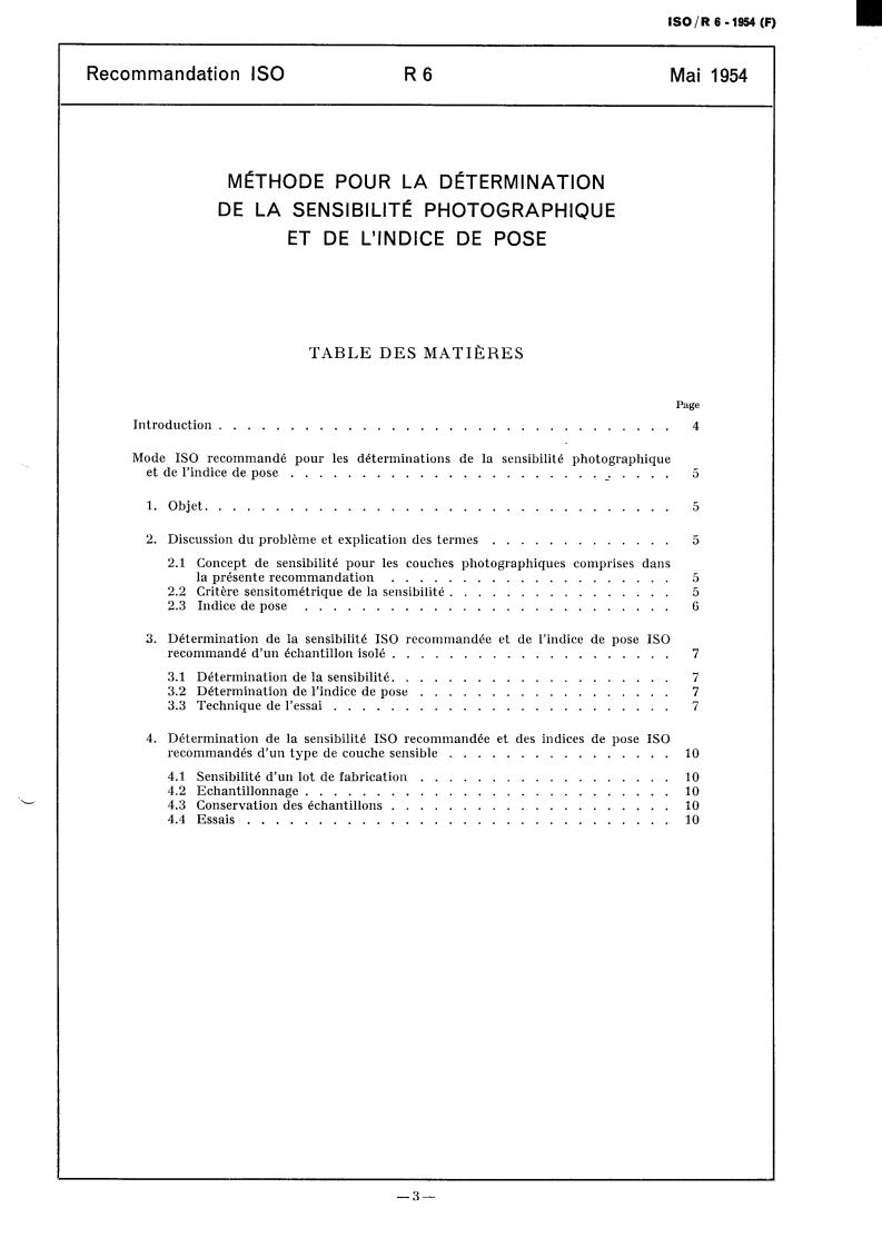 ISO/R 6:1954 - Title missing - Legacy paper document
Released:1/1/1954