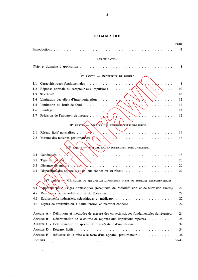 CISPR 1:1961 CISPR 1:1961 - Specification for CISPR radio interference measuring apparatus for the frequency range 0,15 Mc/s to 30 Mc/s
Released:1/1/1961 - Page 4 preview
