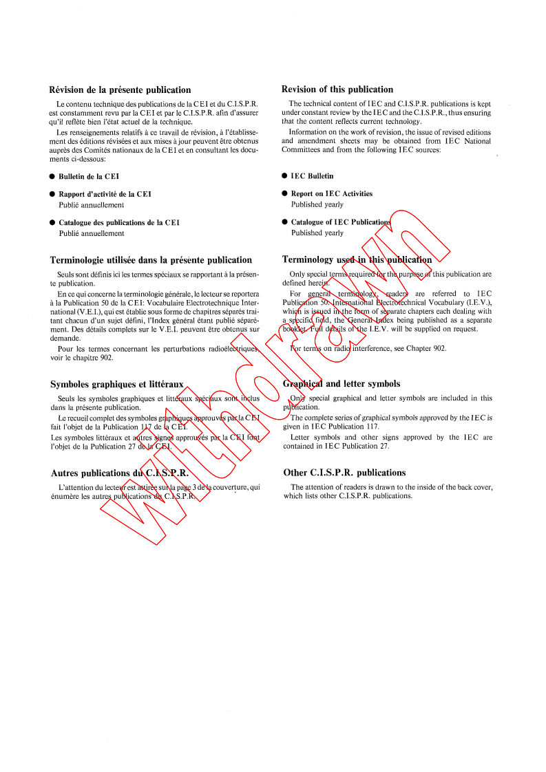 CISPR 11A:1976 CISPR 11A:1976 - First supplement - Limits and methods of measurement of radio interference characteristics of industrial, scientific and medical (ISM) radio-frequency equipment (excluding surgical diathermy apparatus)
Released:1/1/1976 - Page 2 preview