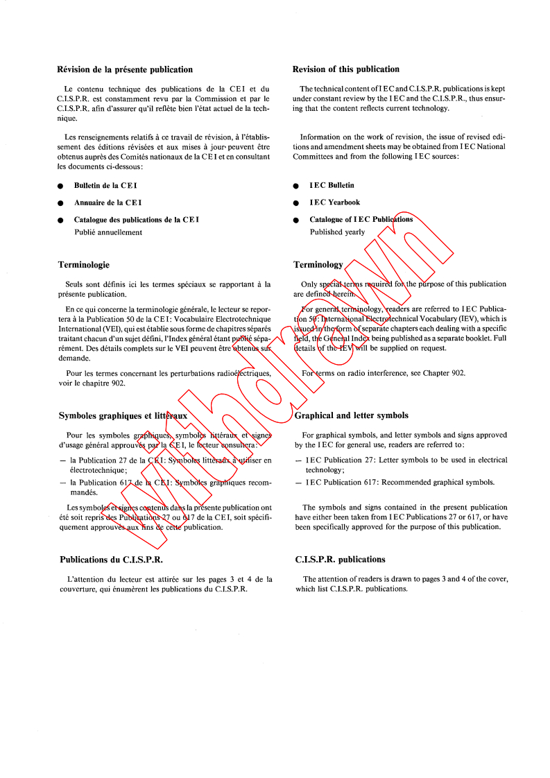 CISPR 15:1985 CISPR 15:1985 - Limits and methods of measurement of radio interference characteristics of fluorescent lamps and luminaires
Released:1/1/1985 - Page 2 preview