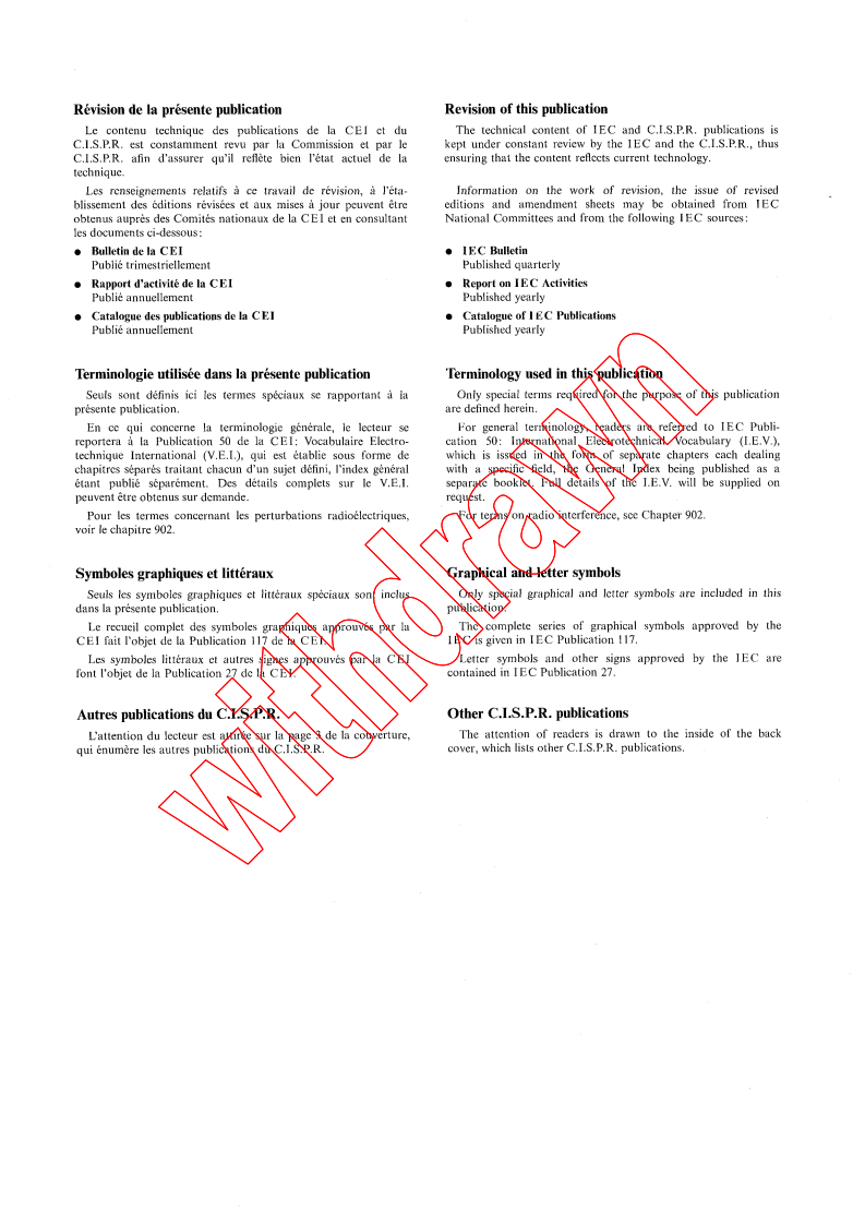 CISPR 2:1975 CISPR 2:1975 - Specification for CISPR radio interference measuring apparatus for the frequency range 25 MHz to 300 MHz
Released:1/1/1975 - Page 2 preview