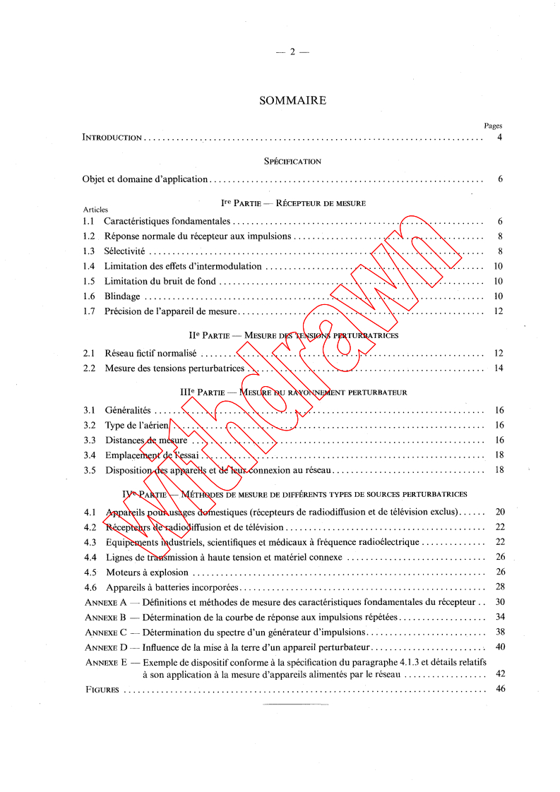 CISPR 2:1975 CISPR 2:1975 - Specification for CISPR radio interference measuring apparatus for the frequency range 25 MHz to 300 MHz
Released:1/1/1975 - Page 4 preview