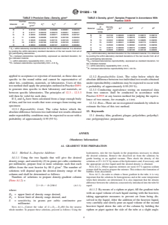 ASTM D1505-18 ASTM D1505-18 - Standard Test Method for Density of Plastics by the Density-Gradient Technique - Page 4 preview