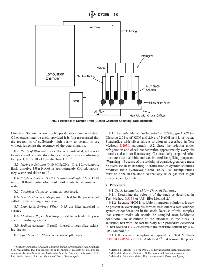 ASTM D7295-18 - Standard Practice for  Sampling Combustion Effluents and Other Stationary Sources  for the Subsequent Determination of Hydrogen Cyanide