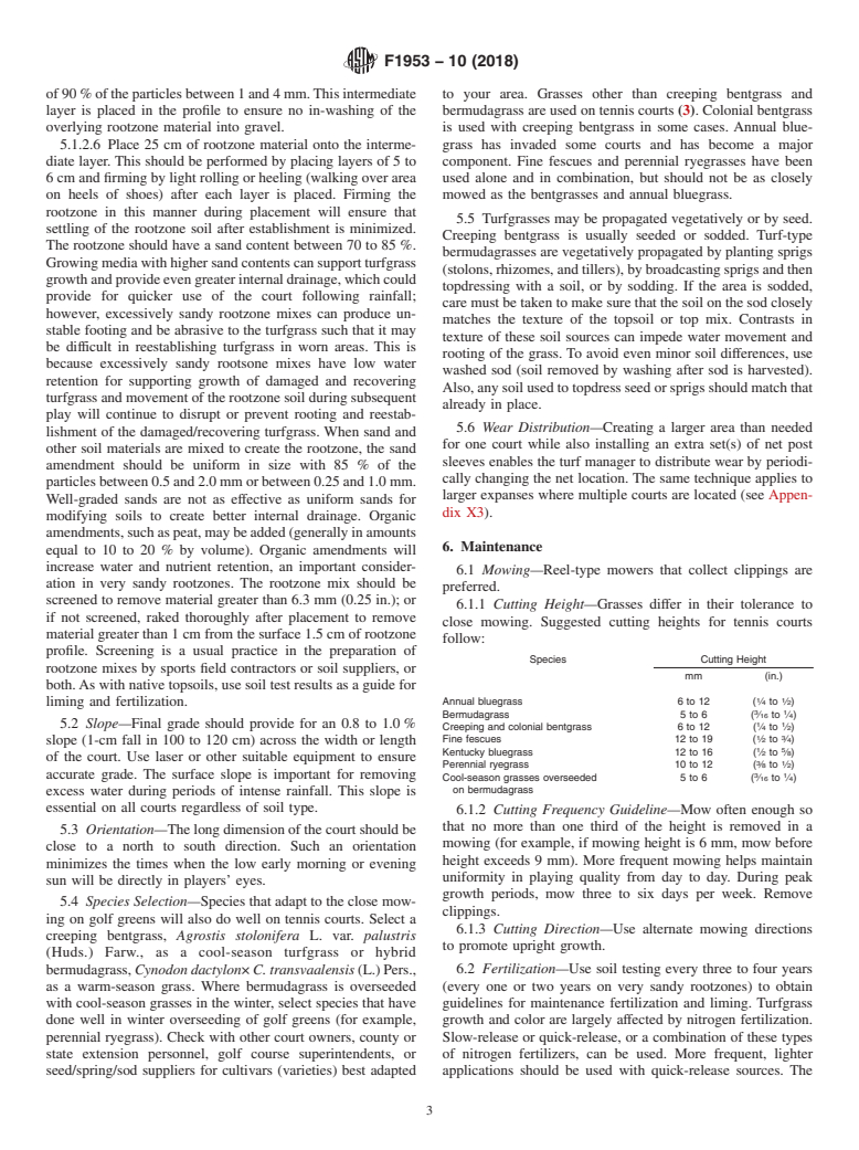 ASTM F1953-10(2018) - Standard Guide for Construction and Maintenance of Grass Tennis Courts