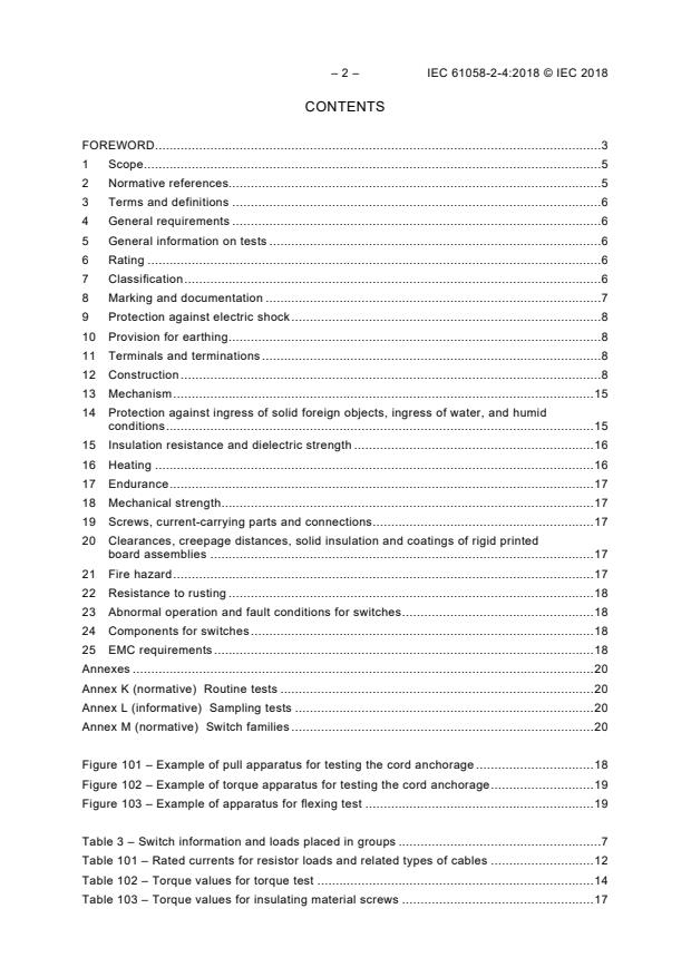 IEC 61058-2-4:2018 IEC 61058-2-4:2018 - Switches for appliances - Part 2-4: Particular requirements for independently mounted switches - Page 4 preview