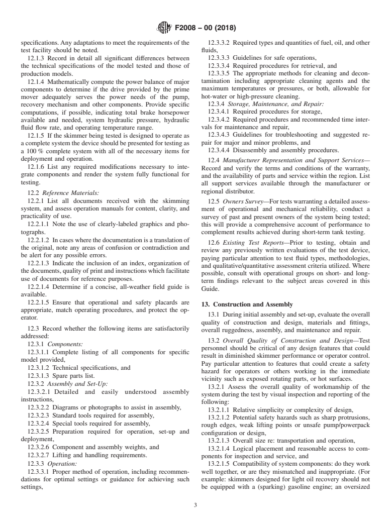 ASTM F2008-00(2018) - Standard Guide for  Qualitative Observations of Skimmer Performance