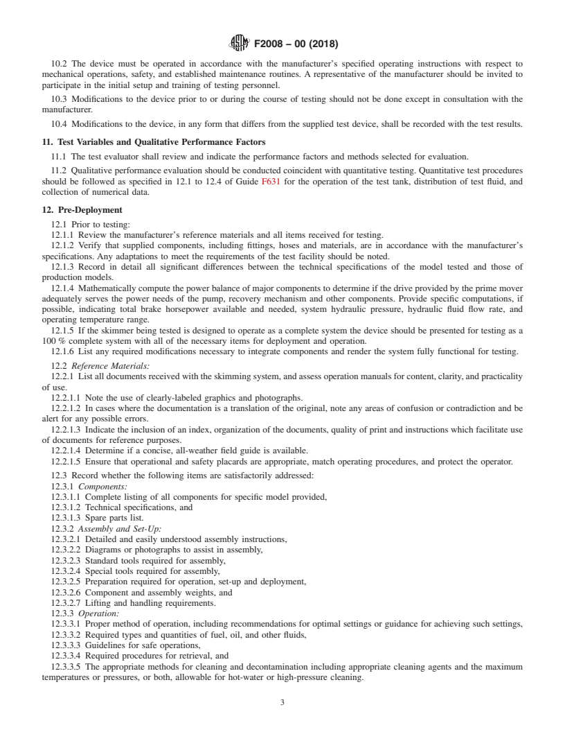 REDLINE ASTM F2008-00(2018) - Standard Guide for  Qualitative Observations of Skimmer Performance