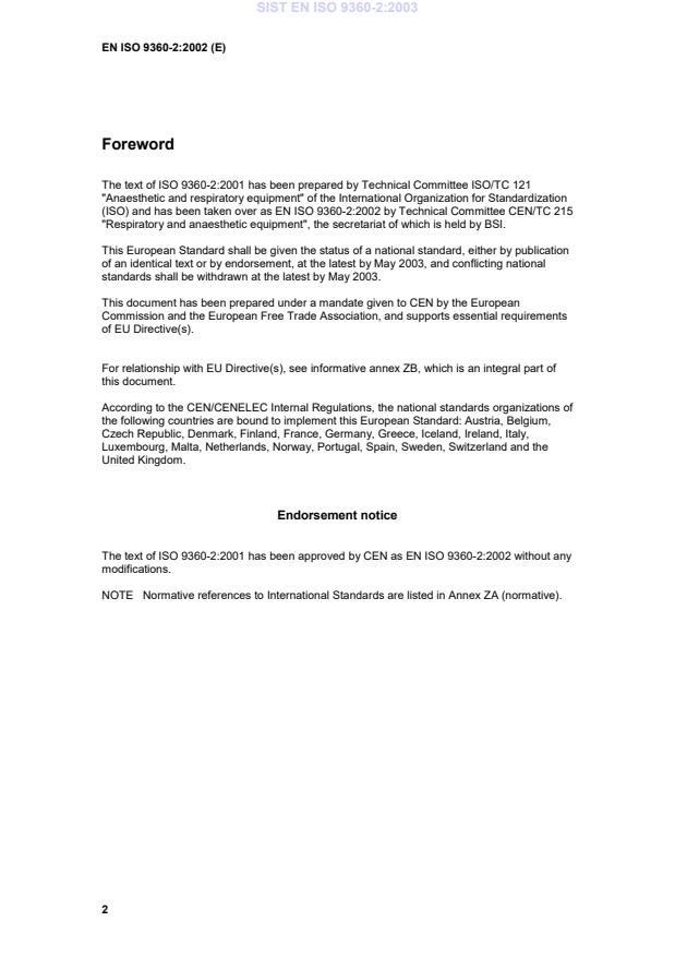 EN ISO 9360-2:2002 EN ISO 9360-2:2003 - Page 4 preview