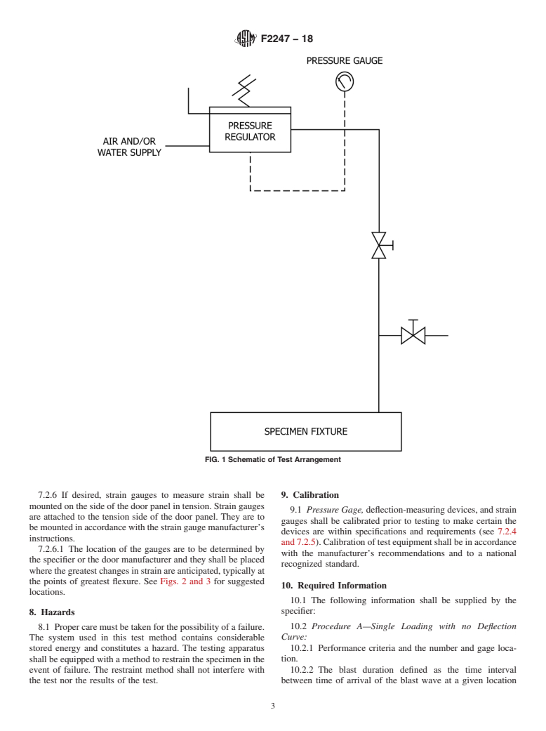 ASTM F2247-18 - Standard Test Method for  Metal Doors Used in Blast Resistant Applications (Equivalent  Static Load Method)