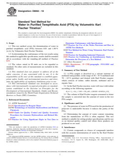 ASTM D8063-18 - Standard Test Method for Water in Purified Terephthalic Acid (PTA) by Volumetric Karl  Fischer Titration