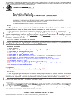 ASTM D787-18 REDLINE ASTM D787-18 - Standard Specification for Ethyl Cellulose Molding and Extrusion Compounds - Page 1 preview