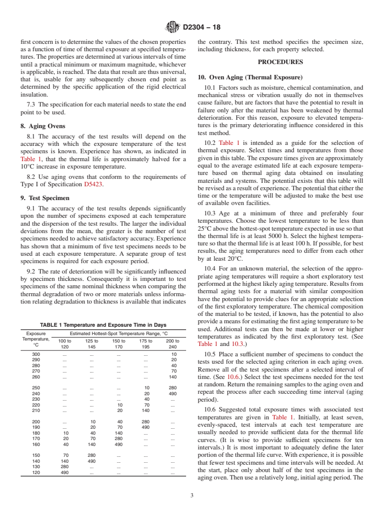 ASTM D2304-18 - Standard Test Method for  Thermal Endurance of Rigid Electrical Insulating Materials