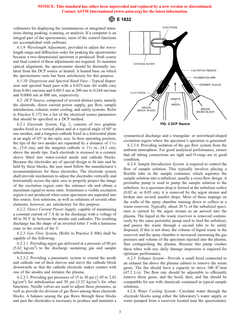 ASTM E1832-96e2 - Standard Practice for Describing and Specifying a Direct-Current-Plasma Optical Emission Spectrometer