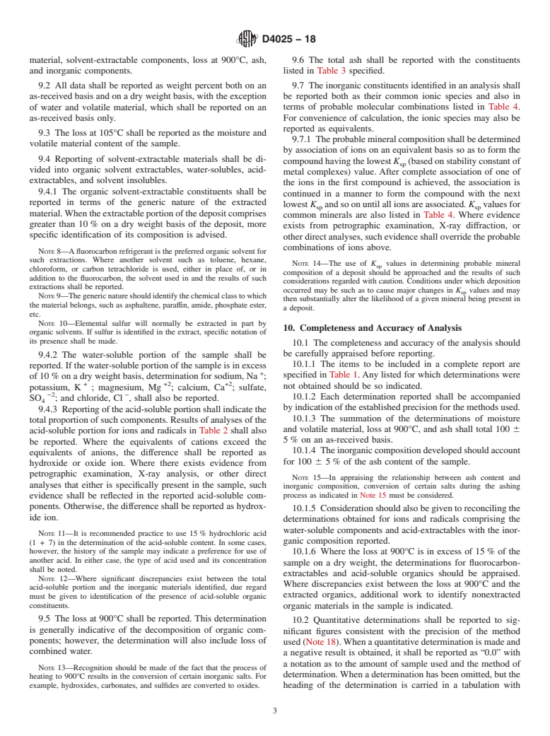 ASTM D4025-18 - Standard Practice for  Reporting Results of Examination and Analysis of Deposits Formed  from Water for Subsurface Injection