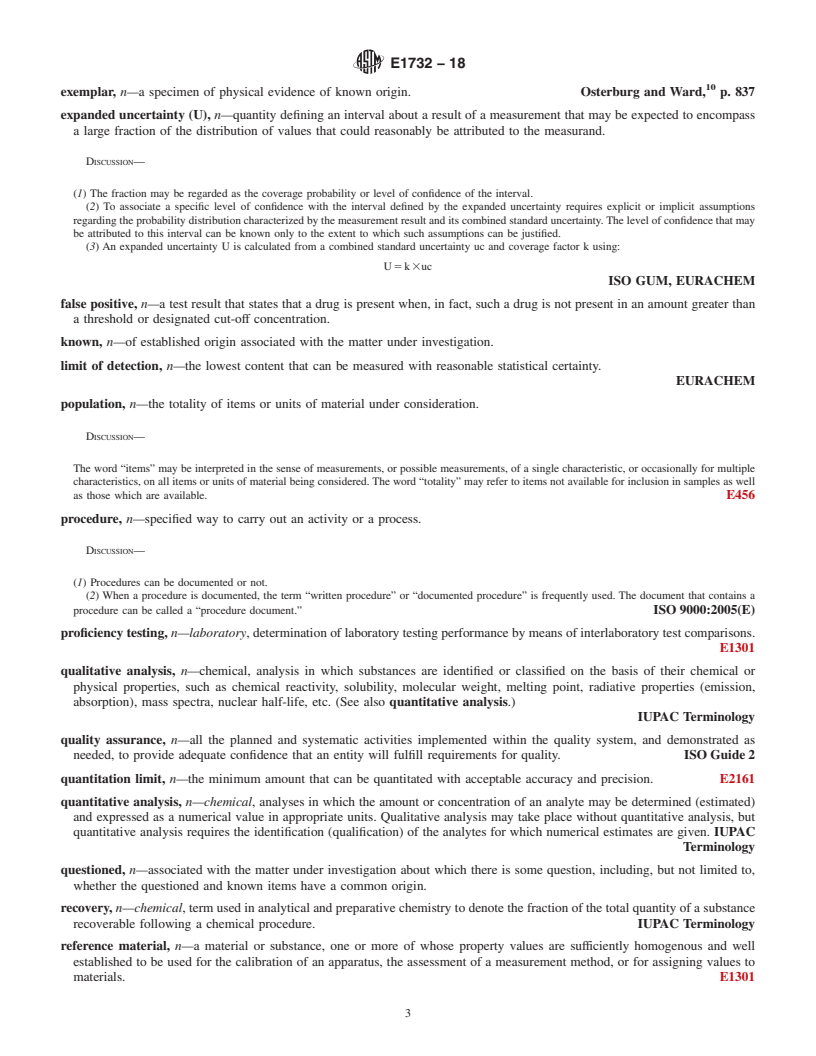 REDLINE ASTM E1732-18 - Standard Terminology  Relating to Forensic Science