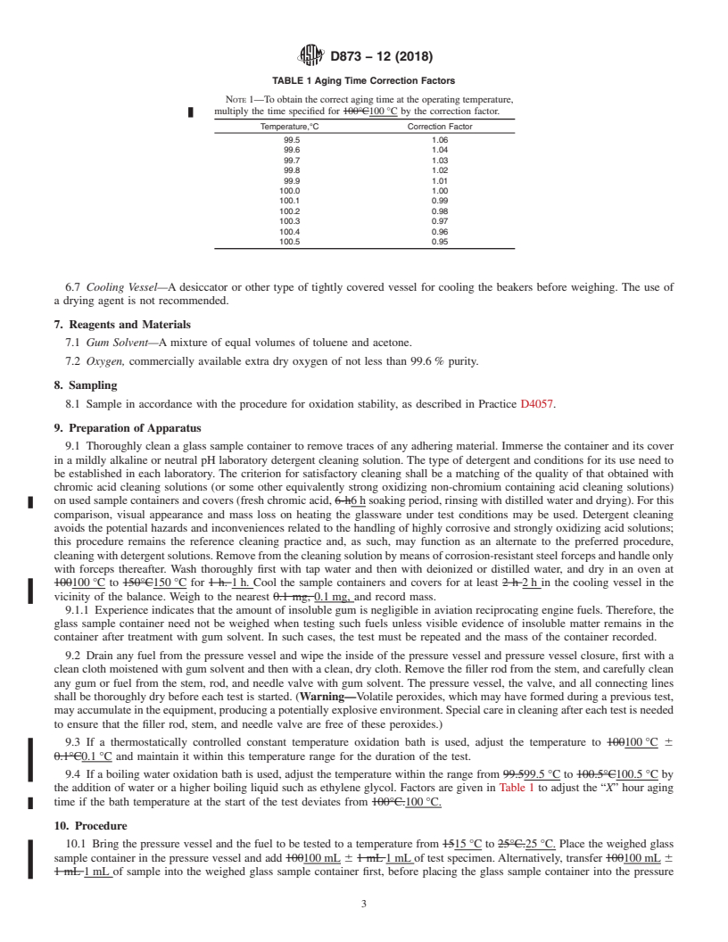 REDLINE ASTM D873-12(2018) - Standard Test Method for Oxidation Stability of Aviation Fuels (Potential Residue Method)