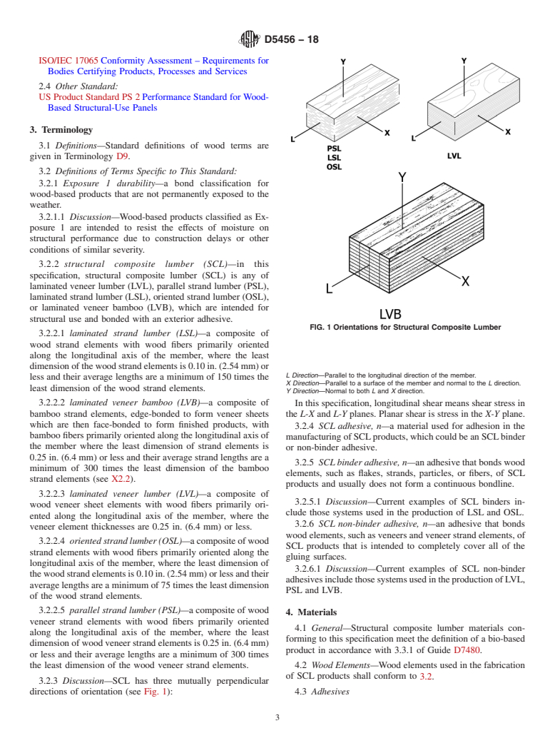 ASTM D5456-18 - Standard Specification for Evaluation of Structural Composite Lumber Products