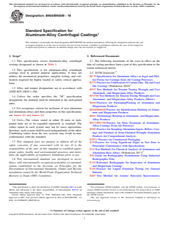 ASTM B955/B955M-18 ASTM B955/B955M-18 - Standard Specification for Aluminum-Alloy Centrifugal Castings - Page 1 preview