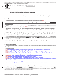 ASTM B955/B955M-18 REDLINE ASTM B955/B955M-18 - Standard Specification for Aluminum-Alloy Centrifugal Castings - Page 1 preview