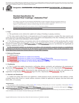 REDLINE ASTM D4479/D4479M-07(2018) - Standard Specification for  Asphalt Roof Coatings—Asbestos-Free