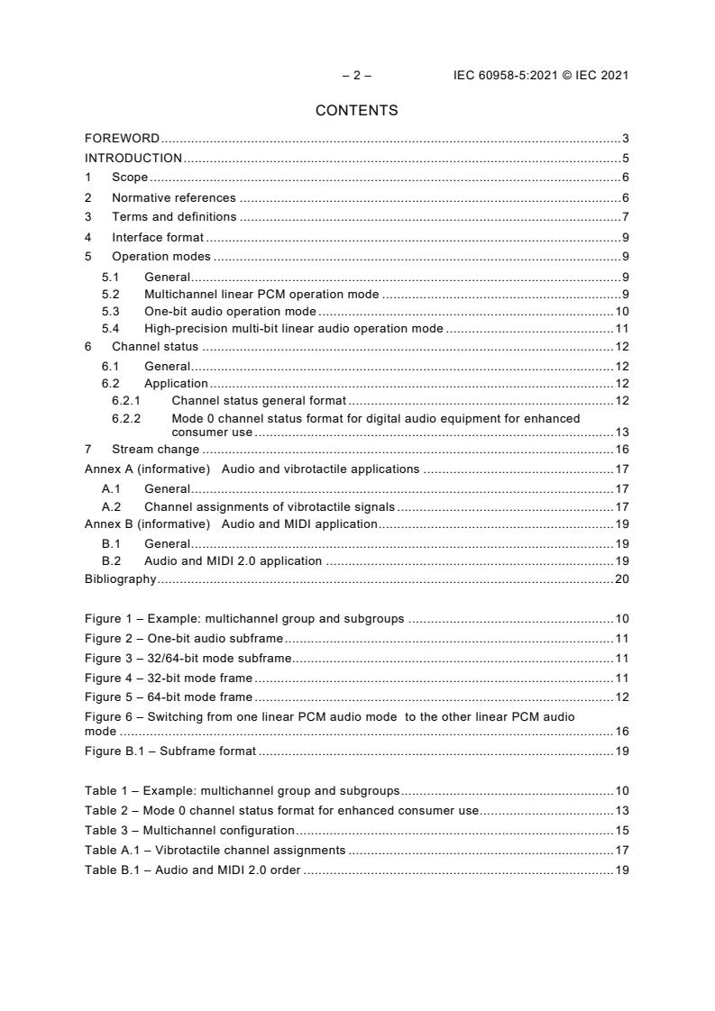 IEC 60958-5:2021 IEC 60958-5:2021 - Digital audio interface - Part 5: Consumer application enhancement - Page 4 preview