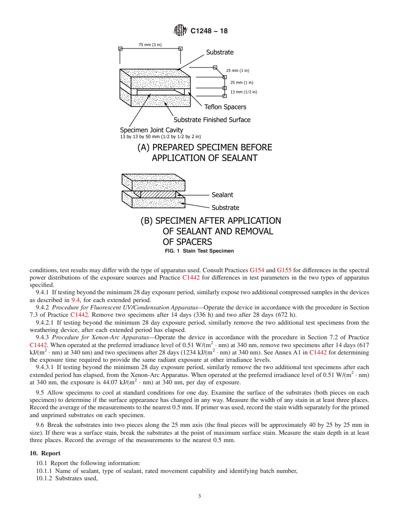 REDLINE ASTM C1248-18 - Standard Test Method for  Staining of Porous Substrate by Joint Sealants