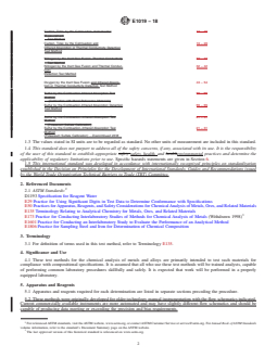 ASTM E1019-18 REDLINE ASTM E1019-18 - Standard Test Methods for Determination of Carbon, Sulfur, Nitrogen, and Oxygen in Steel, Iron, Nickel, and Cobalt Alloys by Various Combustion and Inert Gas Fusion Techniques - Page 2 preview