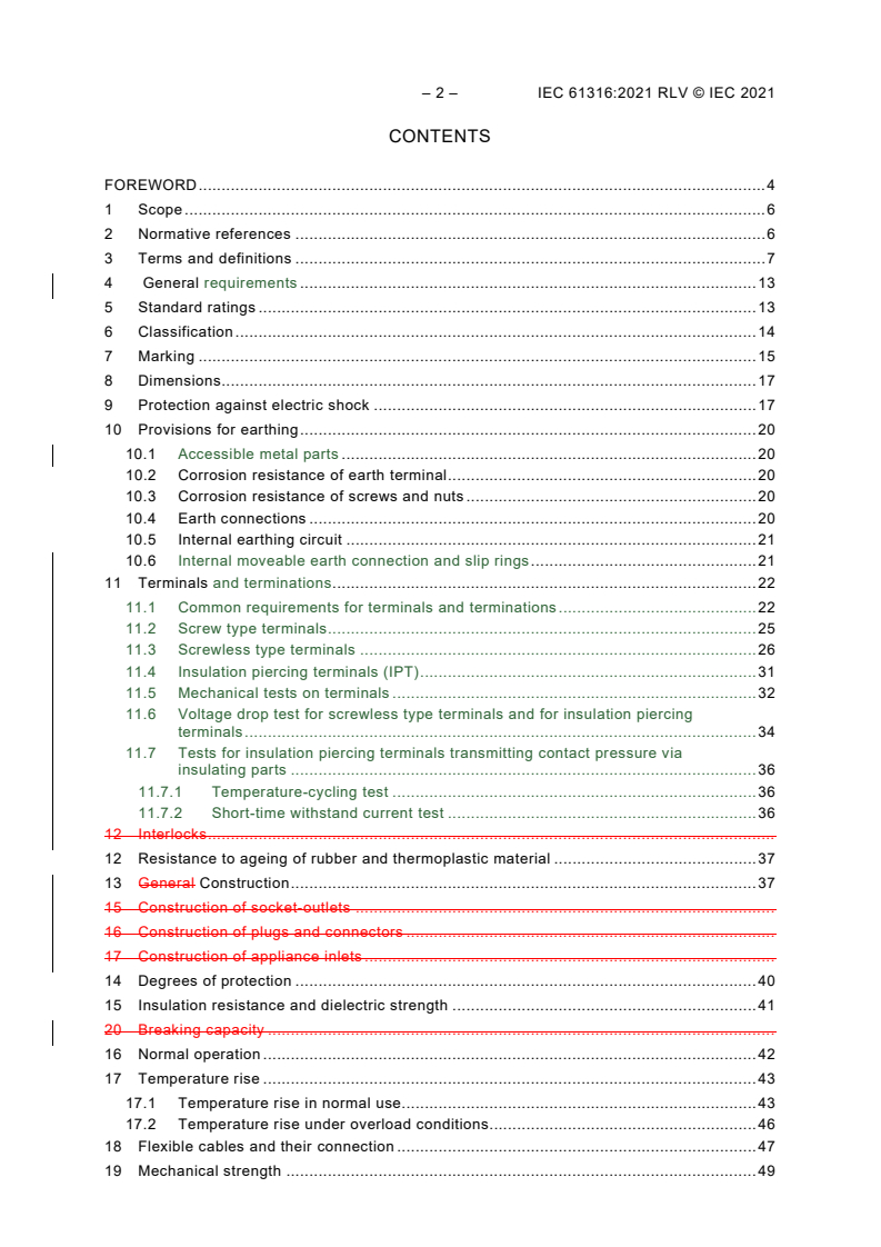 IEC 61316:2021 IEC 61316:2021 RLV - Industrial cable reels
Released:7/8/2021
Isbn:9782832249550 - Page 4 preview
