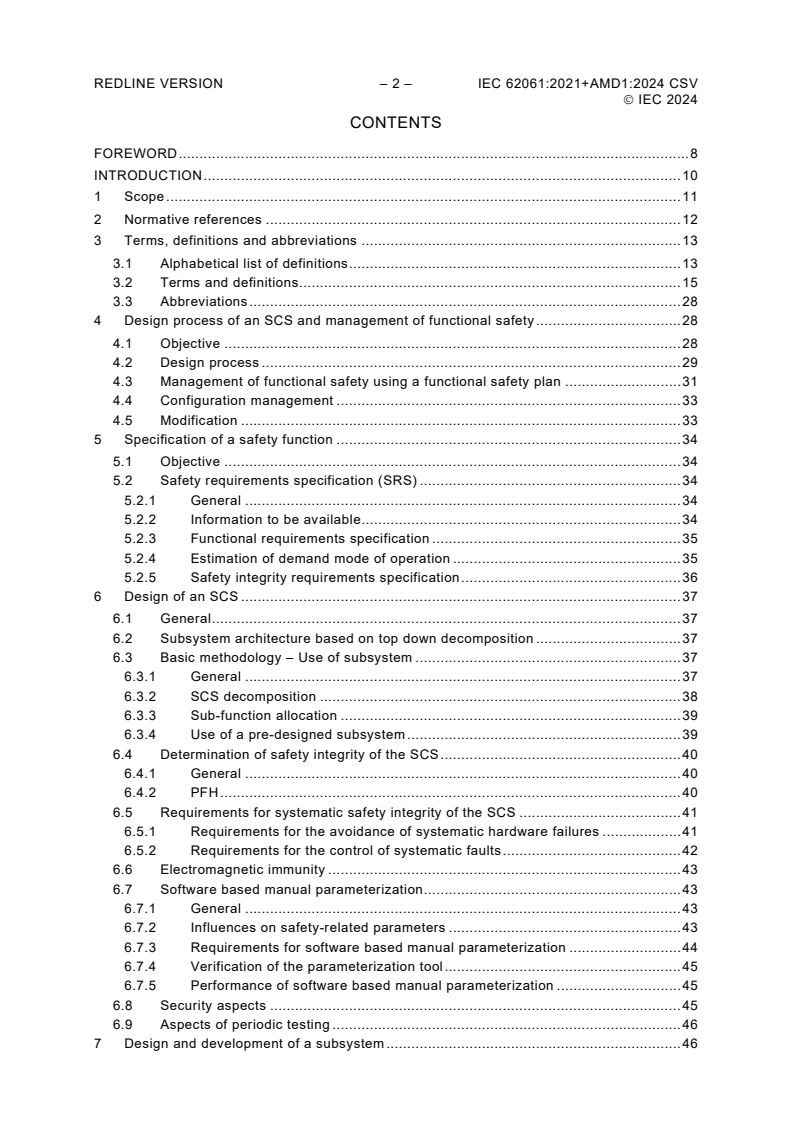 IEC 62061:2021 IEC 62061:2021+AMD1:2024 CSV - Safety of machinery - Functional safety of safety-related control systems
Released:3/28/2024
Isbn:9782832286753 - Page 4 preview