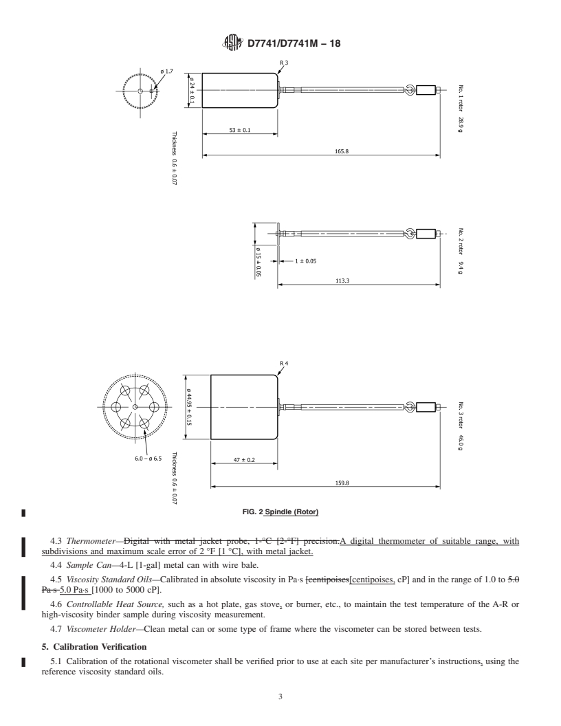 REDLINE ASTM D7741/D7741M-18 - Standard Test Method for  Measurement of Apparent Viscosity of Asphalt-Rubber or Other  Asphalt Binders by Using a Rotational Handheld Viscometer