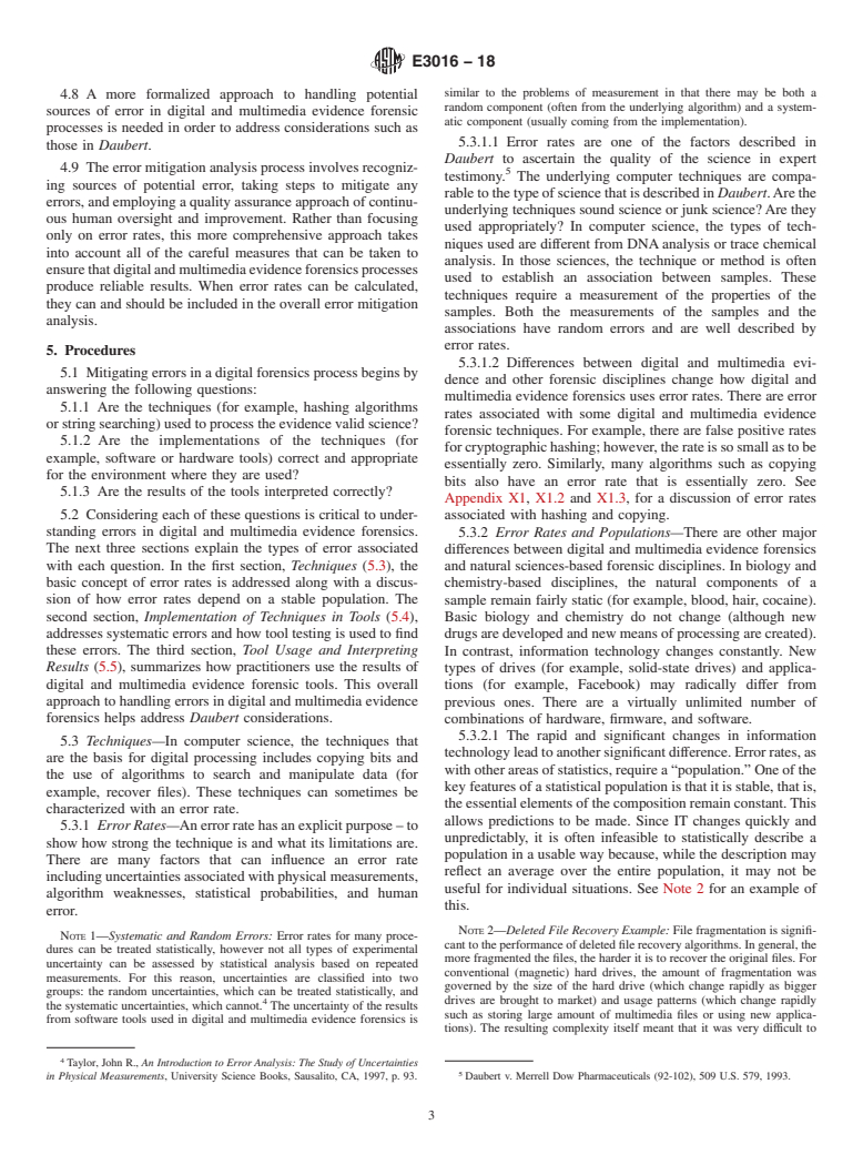 ASTM E3016-18 - Standard Guide for Establishing Confidence in Digital and Multimedia Evidence  Forensic Results by Error Mitigation Analysis