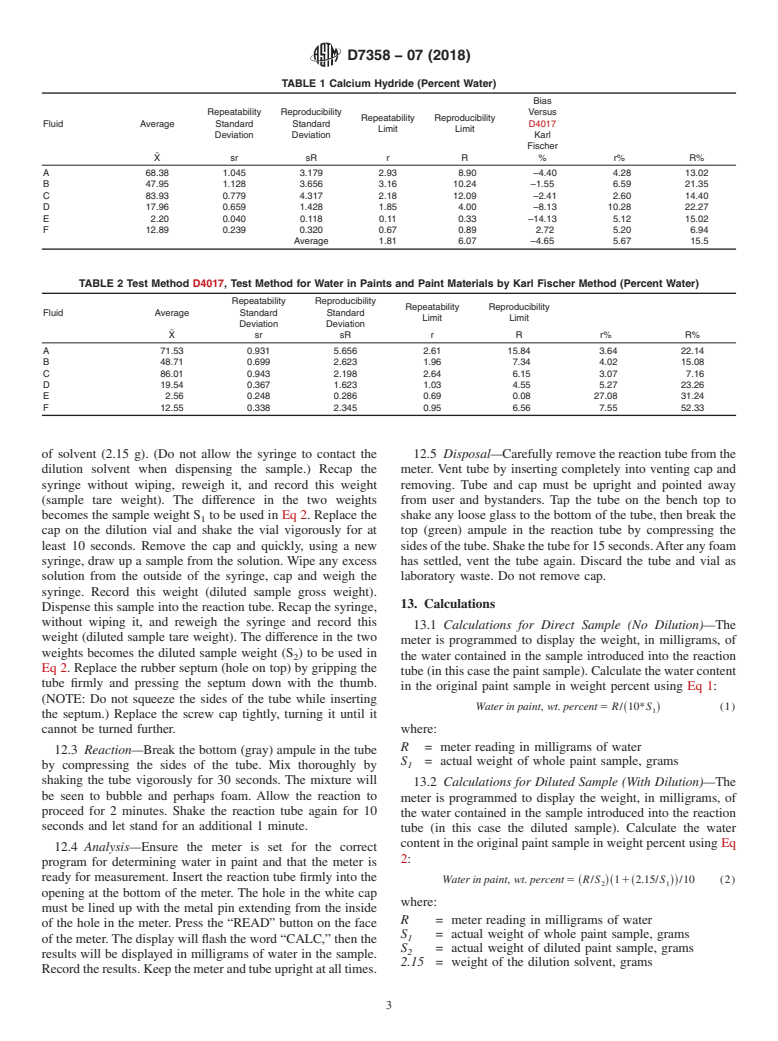 ASTM D7358-07(2018) - Standard Test Method for Water Content of Paints by Quantitative Calcium Hydride  Reaction   Test      Kit