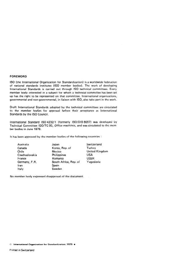 ISO 4232-1:1979 - Duplicators — Minimum information to be included in