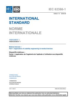 IEC 62366-1:2015/AMD1:2020 - Amendment 1 - Medical devices - Part 1: Application of usability engineering to medical devices - Page 3 preview