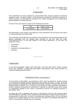 IEC 62366-1:2015/AMD1:2020 - Amendment 1 - Medical devices - Part 1: Application of usability engineering to medical devices - Page 4 preview