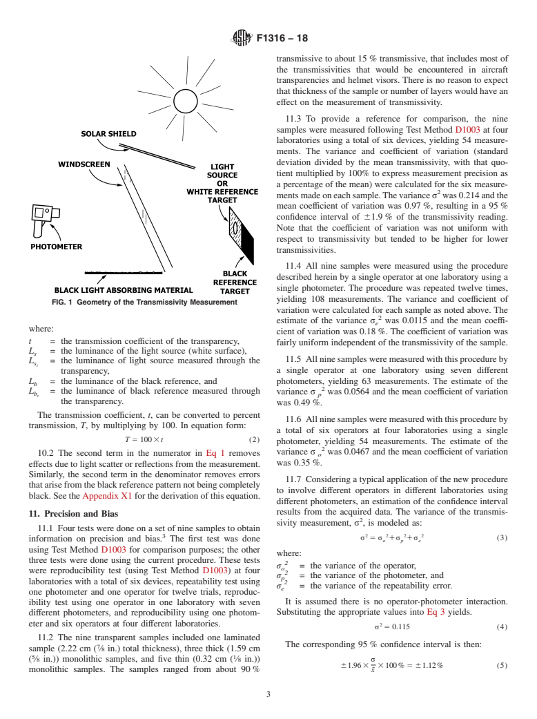 ASTM F1316-18 - Standard Test Method for  Measuring the Transmissivity of Transparent Parts