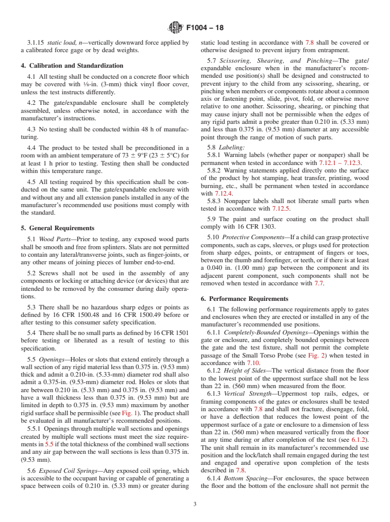 ASTM F1004-18 - Standard Consumer Safety Specification for Expansion Gates and Expandable Enclosures