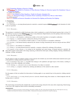 ASTM F2731-18 REDLINE ASTM F2731-18 - Standard Test Method for Measuring the Transmitted and Stored Energy of Firefighter Protective Clothing Systems - Page 2 preview