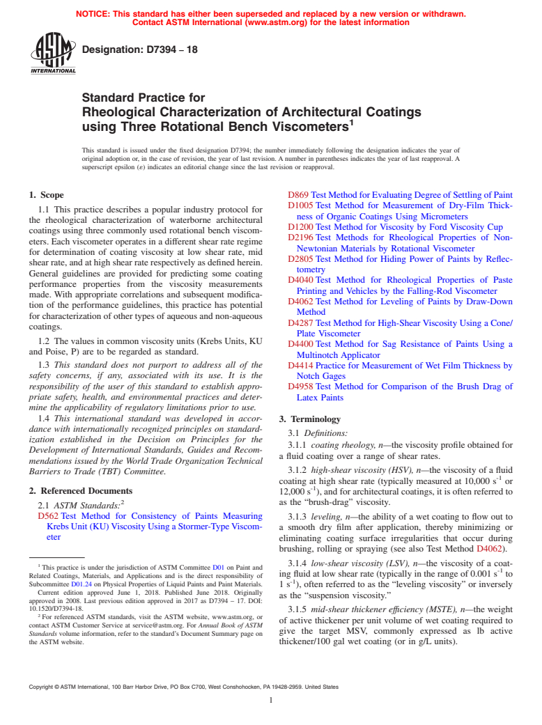 ASTM D7394-18 - Standard Practice for Rheological Characterization of ...