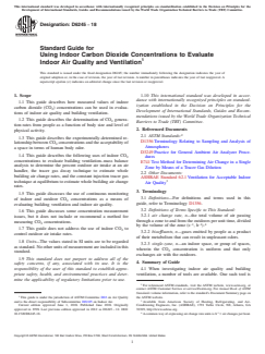 ASTM D6245-18 - Standard Guide for  Using Indoor Carbon Dioxide Concentrations to Evaluate Indoor  Air Quality and Ventilation