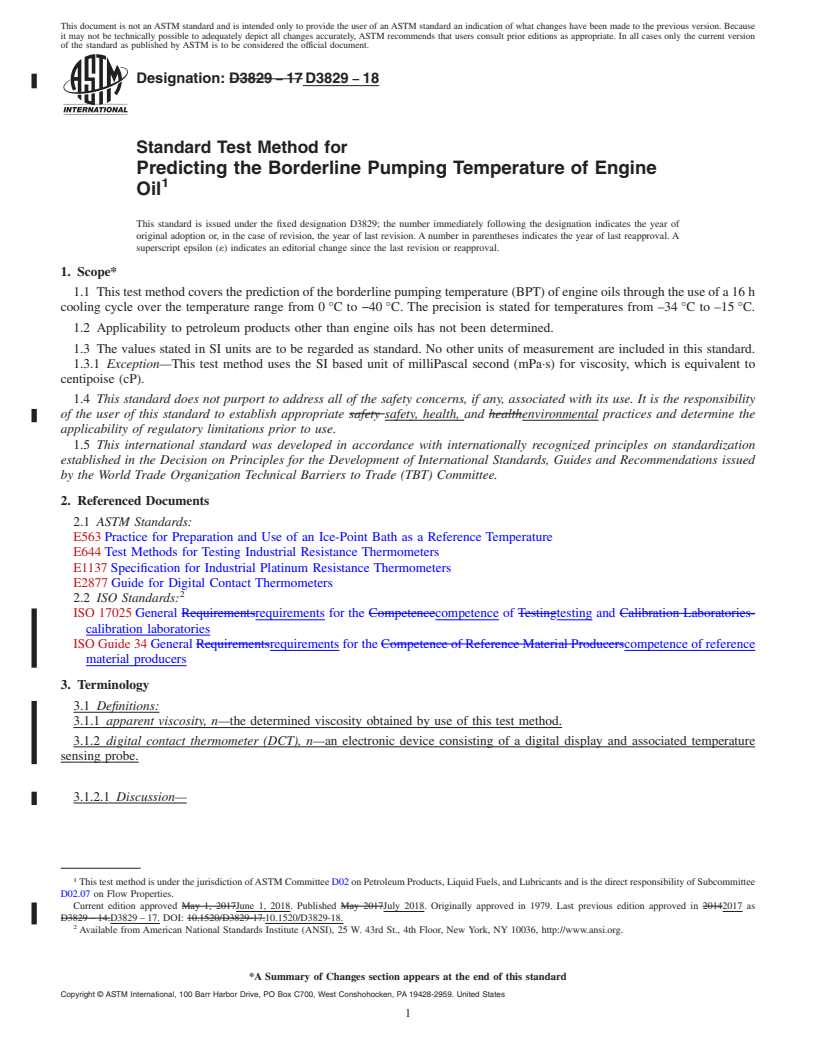 REDLINE ASTM D3829-18 - Standard Test Method for Predicting the Borderline Pumping Temperature of Engine Oil