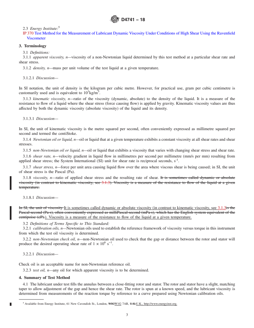 REDLINE ASTM D4741-18 - Standard Test Method for Measuring Viscosity at High Temperature and High Shear Rate  by Tapered-Plug Viscometer