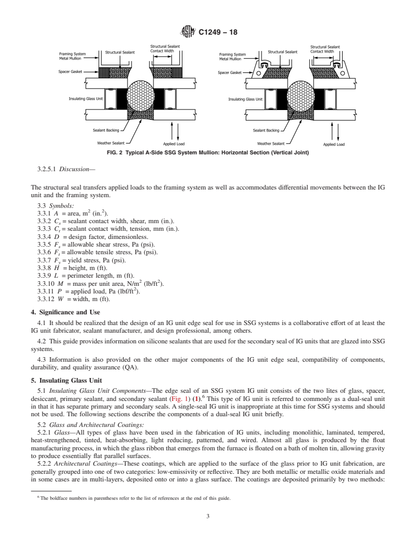 REDLINE ASTM C1249-18 - Standard Guide for  Secondary Seal for Sealed Insulating Glass Units for Structural  Sealant Glazing Applications