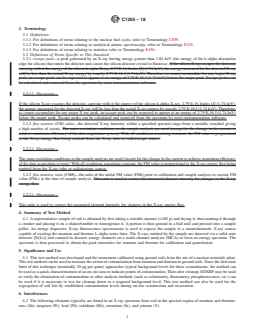 ASTM C1255-18 REDLINE ASTM C1255-18 - Standard Test Method for Analysis of Uranium and Thorium in Soils by Energy Dispersive X-Ray Fluorescence Spectroscopy - Page 2 preview