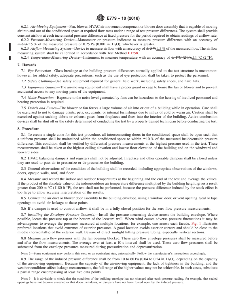 REDLINE ASTM E779-10(2018) - Standard Test Method for Determining Air Leakage Rate by Fan Pressurization