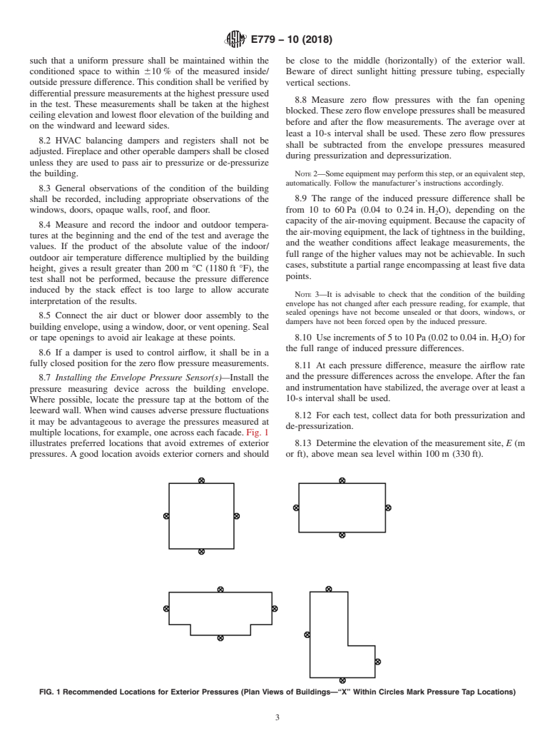 ASTM E779-10(2018) - Standard Test Method for Determining Air Leakage Rate by Fan Pressurization