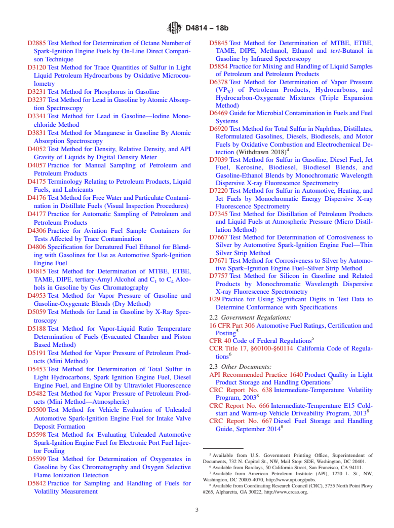 ASTM D4814-18b - Standard Specification for Automotive Spark-Ignition Engine Fuel