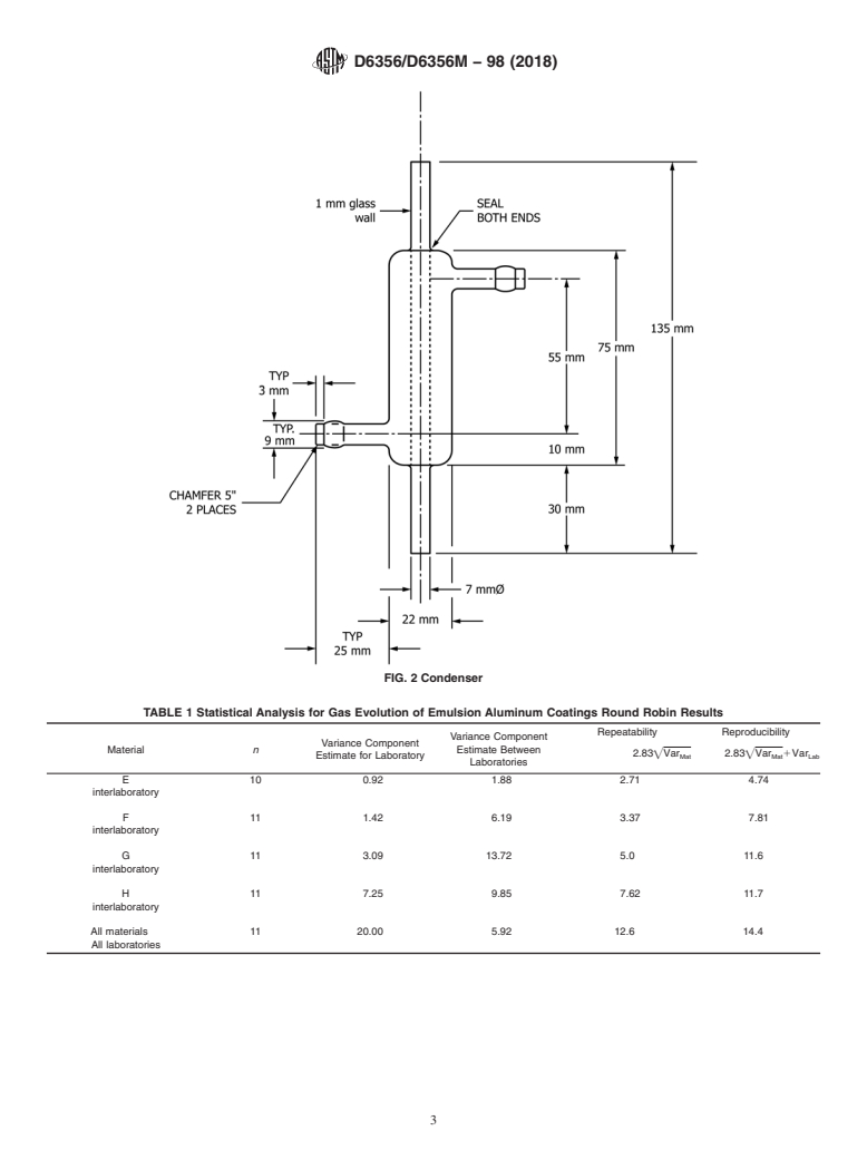 ASTM D6356/D6356M-98(2018) - Standard Test Method for  Hydrogen Gas Generation of Aluminum Emulsified Asphalt Used   as a Protective Coating for Roofing