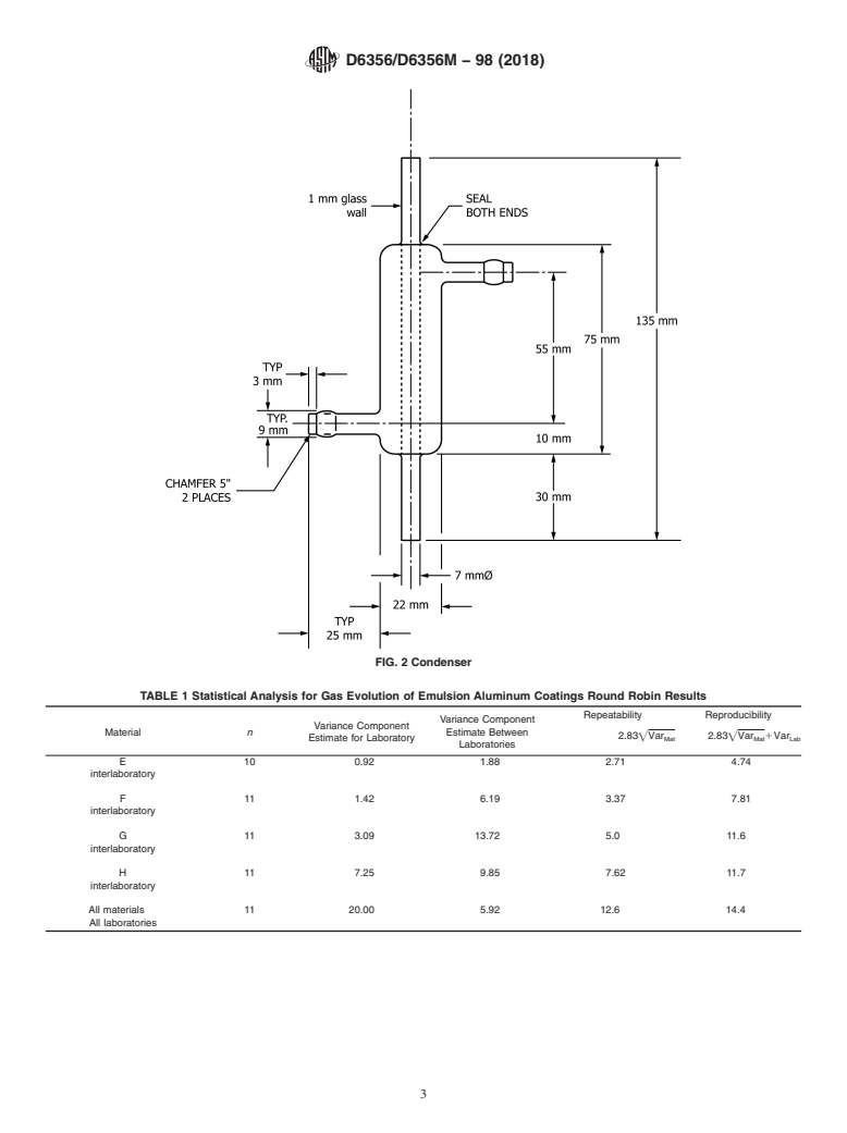 ASTM D6356/D6356M-98(2018) - Standard Test Method for  Hydrogen Gas Generation of Aluminum Emulsified Asphalt Used   as a Protective Coating for Roofing